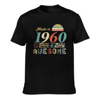 New Design Made In 1960 62 Years Of Being Awesome Novelty Graphics Printed Tshirts