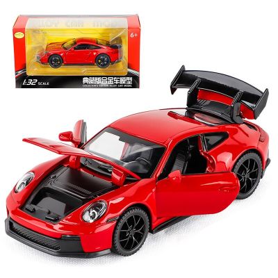 1:32 Porsche 911 GT3 High Simulation Diecast Metal Alloy Model Car Sound Light Pull Back Collection Kids Toy Gifts