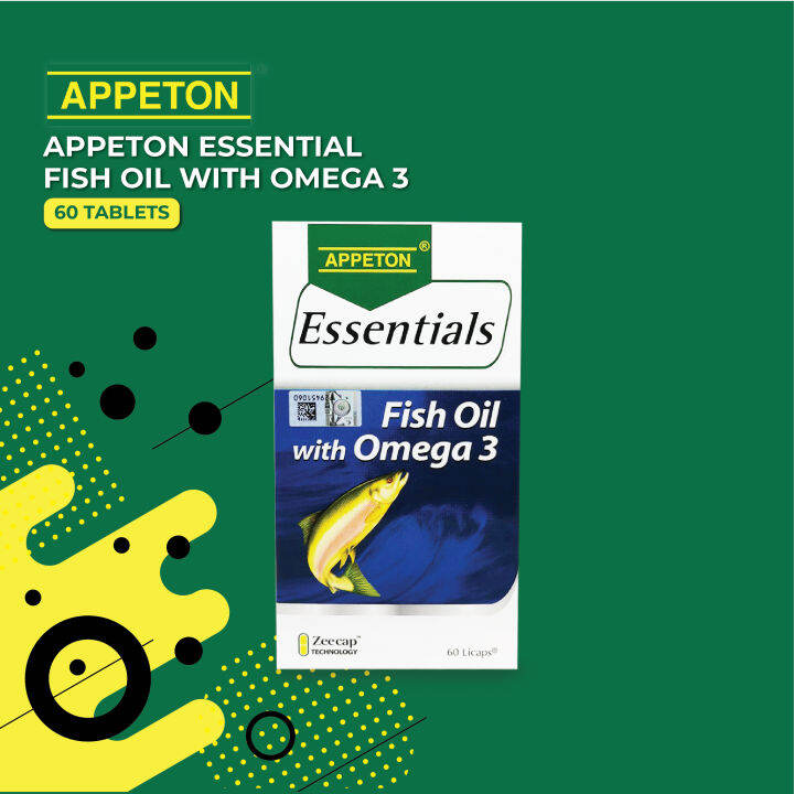 APPETON Essentials Fish Oil with Omega3 (60's) for Heart Health, Blood