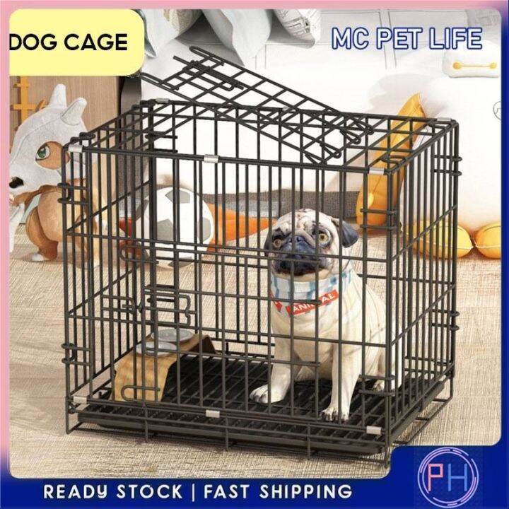【COD】 MC S M L XL XXL Dog Cage with Poop Tray Heavy Duty Pet