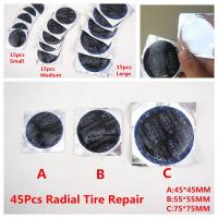 、‘】【； 45Pcs/Set Inner Tube Pture Repair Kit Car Van Bike Truck Motorcycle Tire Patches Auto Wheel Inner Tyre Repair Tools 3 Size