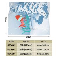 Christmas Theme Throw Blanket Christmas Lollipop Tree Socks Hat Snow River Soft Fluffy Fleece Flannel Lightweight Blanket Cozy F