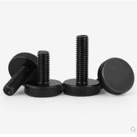 2-10 Buah M3 M4 M5 M6 x 6/8/10 Sampai 30Mm Baja dengan Hitam Knurling Kepala Datar Tangan Mengencangkan Sekrup Ibu Jari A2