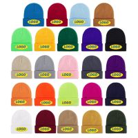 【YD】 Custom Logo Hats for New Knitted Hat Female Beanie Caps Warmer Bonnet Men Wholesale