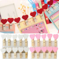 20 Pcs หัวใจหมุดไม้เสื้อผ้าถุงเท้าคลิป MINI Pins Clothespin ไม้กระดาษ Photo CLAMP ศิลปะหัตถกรรมคลิปงานแต่งงาน decor-nyekaifa