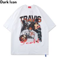 Dark Icon Rapper T-shirt Men Summer Round Neck Hipster Tshirts Street Fashion Tee Shirts Man Black White