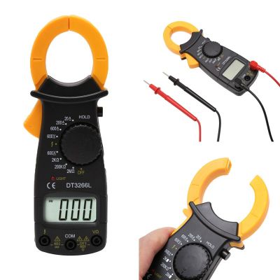 เครื่องมือวัดไฟฟ้า แคบมป์มิเตอร์ มิเตอร์วัดกระแสและแรงดันไฟฟ้า Digital Clamp Meter DT3266L