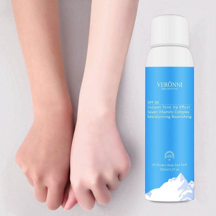 veronni-สเปรย์กันแดด-150ml-กันแดดทาหน้า-มาร์คสิวเสี้ยน-สร้างชั้นปกป้องผิวอย่างรวดเร็ว-หลีกเลี่ยงผิวไหม้จากแสงแดด-กันน้ำกันเห่งือ-สดชื่นไม่เยิ้ม-ไม่มันเยิ้ม-spf50-pa-ครีมกันแดดหน้า-ครีมกันแดด-สเปย์กันแ