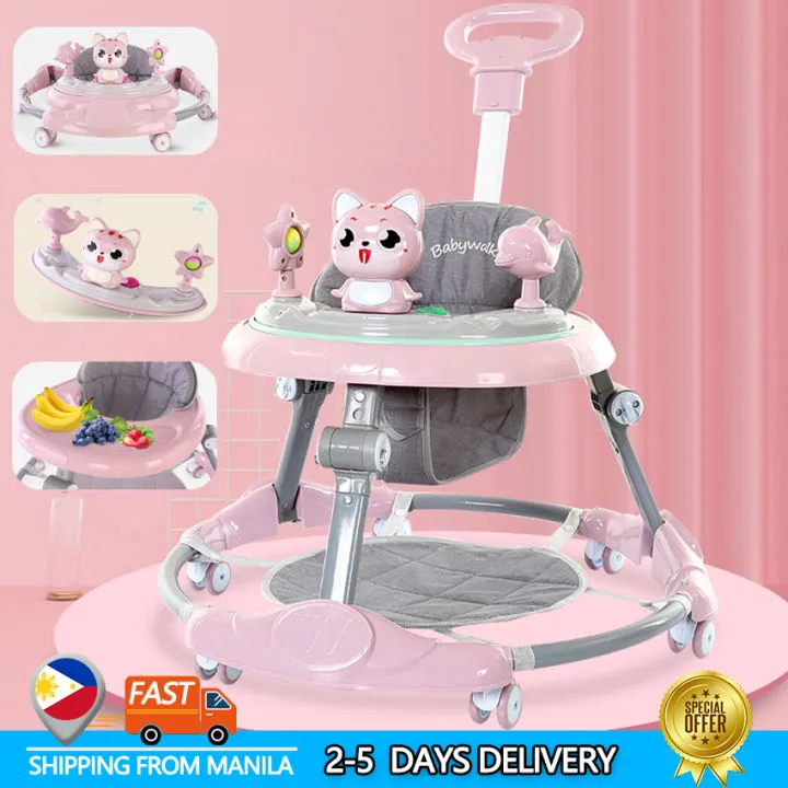 3 In1 Foldable Baby Walker for Boys and Girls Portable Multifunctional