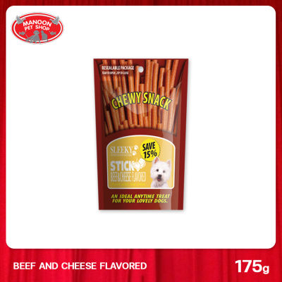 [MANOON] SLEEKY Chewy Stick Beef & Cheese Flavored รสเนื้อชีส ขนาด 175 กรัม (ชนิดแท่ง)