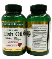 ??Exp.10/2025 Natures Bounty Fish Oil 1400 mg 130 เม็ด