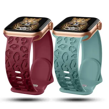 Printing Silicone Strap For Apple Watch Band 45mm 44mm 42mm Sport