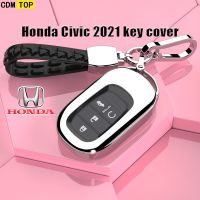 [การ] Honda Civic 2022 FE HRV อัจฉริยะไร้กุญแจรายการ/กดเริ่มต้นใหม่ TPU ฝาครอบกุญแจรีโมต/เคส Civic 2021 FE HRV อุปกรณ์เสริม