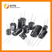 เครื่องตัดขอบ10V 16V 25V 35V 50V 63V 100V 160V 250V 400V 450V ตัวเก็บประจุแบบอิเล็กโทรไลติก0.1UF 3.3UF 10UF 22UF 33UF 560UF 6800UF 10000UF 22000UF