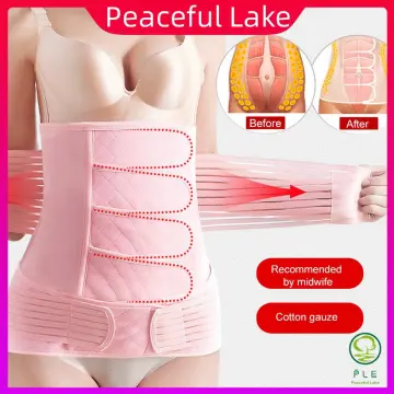 Postpartum Belly Wrap 3 in 1 Support Recovery Belt - C Section Belly Band,  Postnatal Post Pregnancy Maternity Girdles for Women Body Shaper - Post  Partum Waist Shapewear Belt C-section Binder Corset