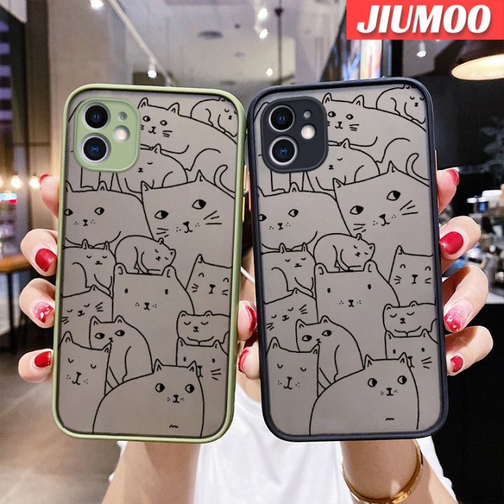 เคส-jiumoo-สำหรับ-xiaomi-redmi-โน๊ต7-note-7-pro-note-7s-เคส-note7ลายแมวรูปการ์ตูนสุดเจ๋งดีไซน์ใหม่แฟชั่นแบบบางกันกระแทกเคสแข็งขอบเคสป้องกันเลนส์กล้องคลุมทั้งหมดปลอกซิลิโคนนิ่ม