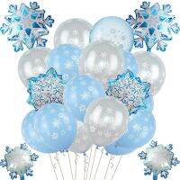 New Christmas Venue Layout Balloon Package Party Decoration Snowflake Rubber Balloons