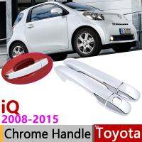 ♈ for Toyota iQ AJ10 10 2008 2015 Chrome Door Handle Cover Car Accessories Stickers Trim Set 2009 2010 2011 2012 2013 2014