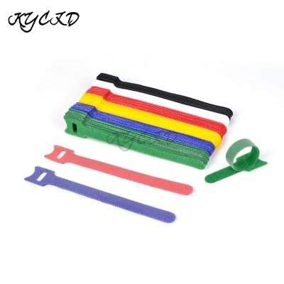 12*150mm 50PCS T-shaped Data Cable Management Strap With Velcro Cable Tie Back-to-back Hook And Loop Cable Tie Nylon Strap Hook Adhesives Tape