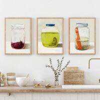 Creative Kitchen Wall Art พิมพ์-ล่าสุด Pickle Fine Art ภาพวาด-น่ารักผักแครอทผ้าใบโปสเตอร์-ห้องรับประทานอาหารตกแต่ง