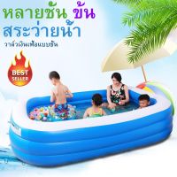 ?สระ3เมตร สูง 3 ชั้น?D Kids สระน้ำ 3 เมตร 300*180*60cm สระน้ำครอบครัว สระน้ำขนาดใหญ่ สระน้ำเป่าลม สระน้ำ สระน้ำเด็ก ขนาด สีสันสดใส