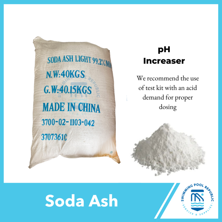 Soda Ash Light 99.2 MIN, 40kg, pH Increaser, Swimming Pool Chemicals