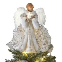 {Decwork}Christmas Angel Tree Topper Lovely Angel จี้ต้นคริสต์มาส Toppers Charming Angel รูปปั้นต้นไม้สำหรับคริสต์มาสตามฤดูกาล