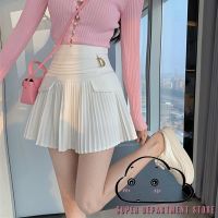 YNWomen Fashion Bust Skirt Girls Leisure Style Solid Color Metal Decoration High Waist Half Skirt