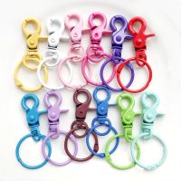 【CW】 5/10pcs Colorful Dog Buckle Keychain Clasp Hooks With Round Jewelry Making Accessories Wholesale