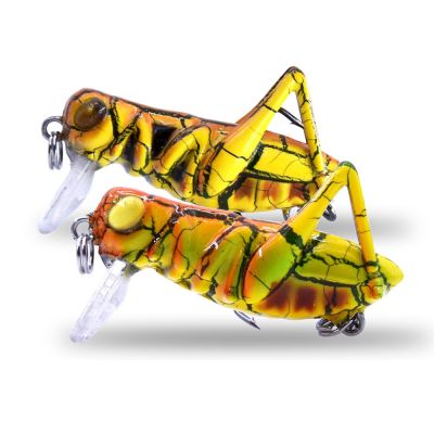 Makebass Bionic Fishing Lure 3g 3.5cm Grasshopper Minnow Hard Bait Insect Topwater CrankBait Bass Fishing Tackle