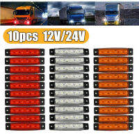 10x 12V24V 6 LED Side Marker Lights Car External Lights Warning Tail Light Signal ke Lamps For Truck Trailer Lorry Bus