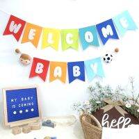 ธงผ้า WELCOME BABY สีสดใส?Best Sellery