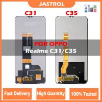 Original 6.6 For OPPO Realme C35 LCD RMX3511 LCD Display Screen Touch Panel Digitizer For Realme C31 LCD Frame RMX3501 Display