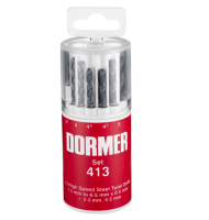 DORMER NO.A191-413 Jobber Drill set ชุดดอกสว่าน 13 ตัว ขนาด 1.5-6.5 mm. [ Gear Garage by Factory Gear ]