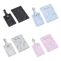 2Pcs/set Men Women Portable Travel Leather Passport Cover Luggage Tag Credit Card Holder Passport Holder Card Holders