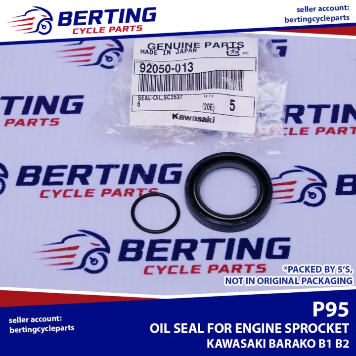 OIL SEAL SPROCKET OUTPUT SHAFT WITH ORING Kawasaki Barako B1 B2 Genuine