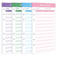 60 Pcs Expense Tracker Budget Sheets for A6 Budget Binder 6-Holes Tracking Budget Sheets for Budget Planner Nails Screws Fasteners