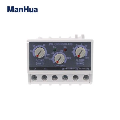 Manhua 10-120a Pg Opr รีเลย์160-450vac Ss3-120เกินพิกัดอิเล็กทรอนิกส์เครื่องวัดพิกัดตัวป้องกันมอเตอร์