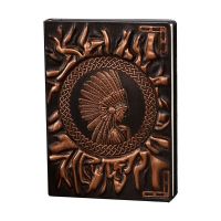 《   CYUCHEN KK 》2022 New Indian Girl Embossed A6 Leather Notebook Journal Notepad Travel Diary Planner