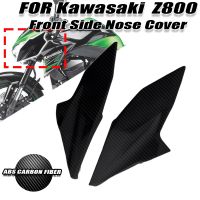 ฝาครอบสีคาร์บอนไฟเบอร์สำหรับ Kawasaki Z800 2013 -2018อุปกรณ์รถมอเตอร์ไซค์แฟริ่งไฟหน้าจมูก