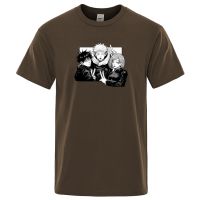 Japan Anime Jujutsu Kaisen Printed T Shirt Mens Tshirt Men Cartoon Gojo Satoru Gildan