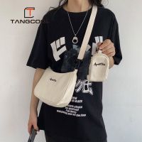 2023 New Fashion version Tangku bag womens 2022 new vintage sense net red retro canvas messenger bag womens all-match ins soft shoulder bag