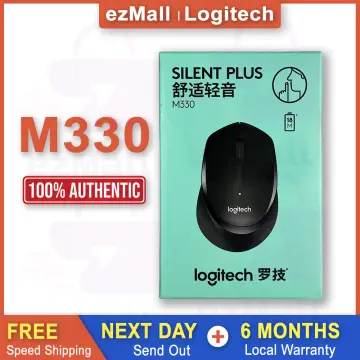 Logitech M330 SILENT PLUS Wireless Mouse, 2.4GHz with USB Nano Receiver,  1000 DPI Optical Tracking, 2-year Battery Life, Compatible with PC, Mac