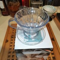 V60 Coffee Dripper ดริปเปอร์กาแฟ กรวยดริปกาแฟ  พลาสติก ใส ขนาด 01/02 สำหรับทำกาแฟดริป