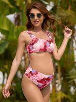 new large sexy print and solid color beach bikini quick drying non pressure pregnant womens swimsuit warm lightweight spli