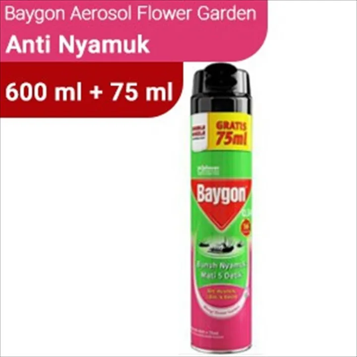 Baygon Aerosol Pembasmi Nyamuk Dan Serangga 600 Ml Flower Garden