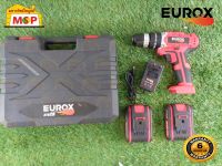 EUROX สว่านกระแทกไร้สาย 21V. 2B(กล่องชุด) ถูกที่สุด