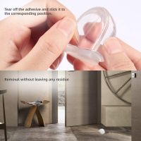 Holder Self For Transparent Home And Adhesive Walls Protect Door No Stopper