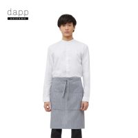 dapp Uniform ผ้ากันเปื้อน ครึ่งตัว ลายริ้วเลเซอร์ Short waist apron with front pocket (APNA1033)