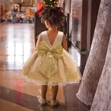 gold baby dress